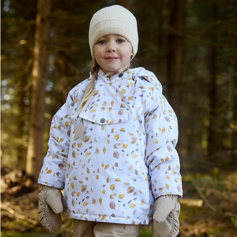 Mini A Ture - Wang fleece lined winter jacket - Falling winter leaf