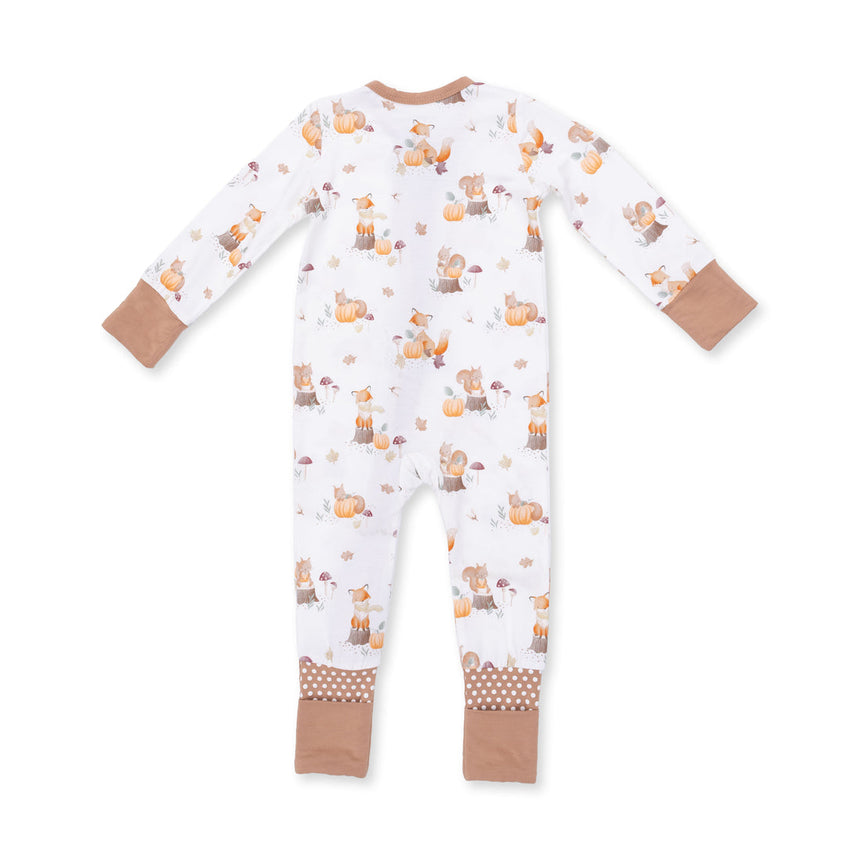 Angel Dear Convertible Romper - Woodland Animals with Pumpkins