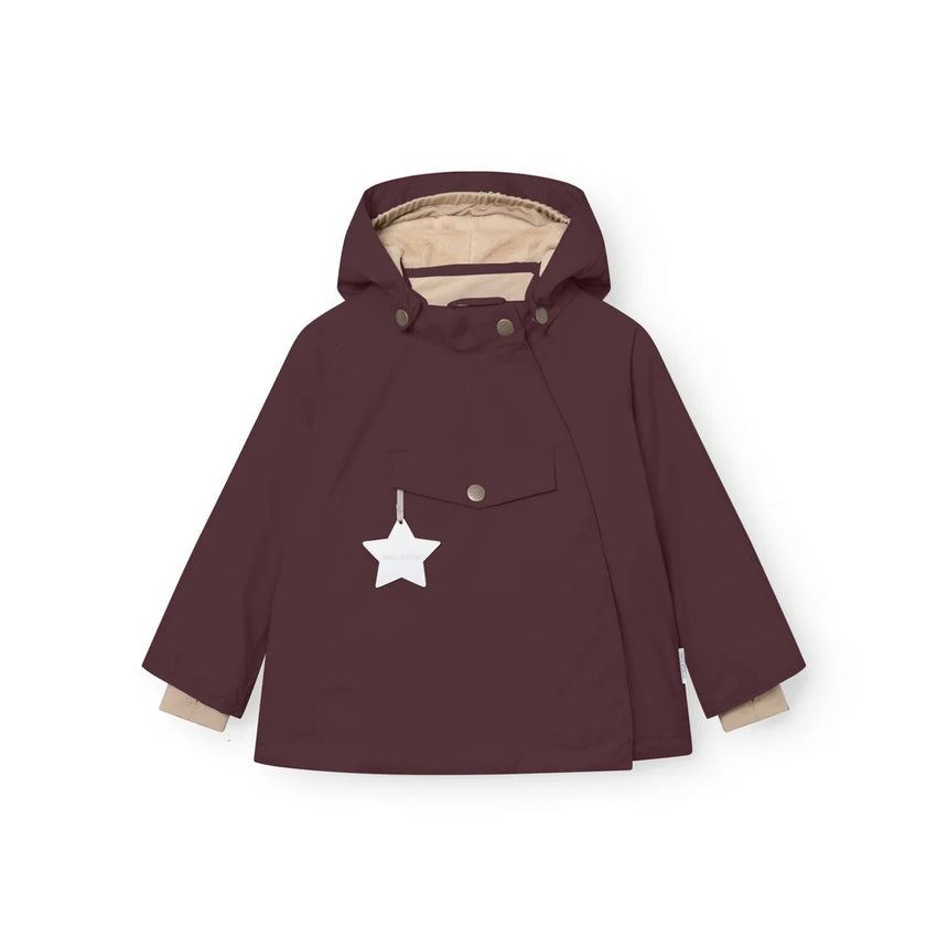 Mini A Ture - Wang fleece lined winter jacket - Fudge aubergine