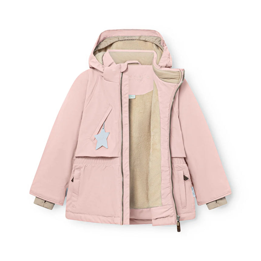 Mini A Ture - Algeana fleece lined winter jacket - Adobe rose