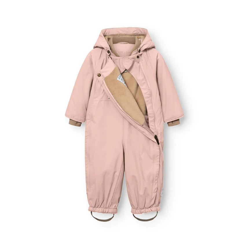 Mini A Ture - Wisti fleece lined snowsuit - Adobe rose