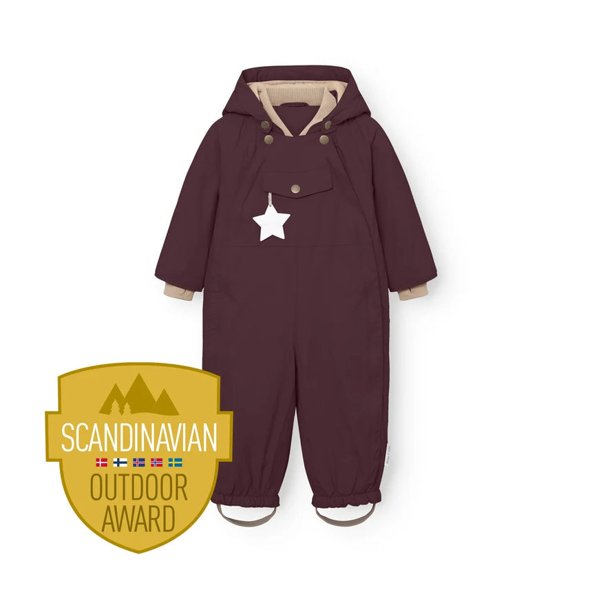 Mini A Ture - Wisti fleece lined snowsuit - Fudge aubergine