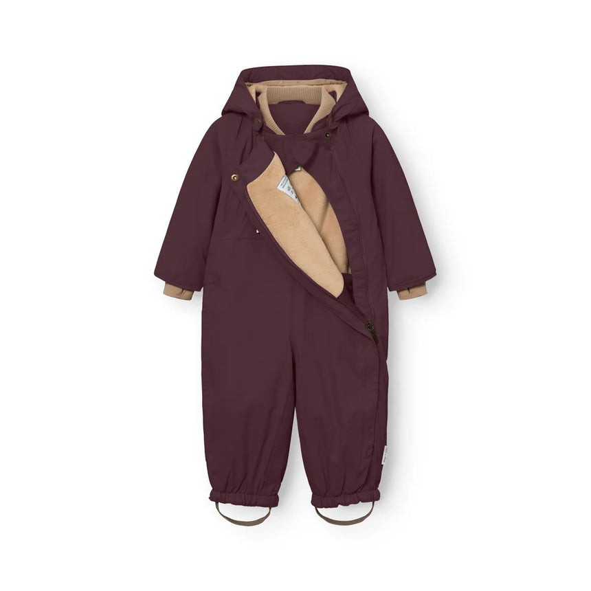 Mini A Ture - Wisti fleece lined snowsuit - Fudge aubergine