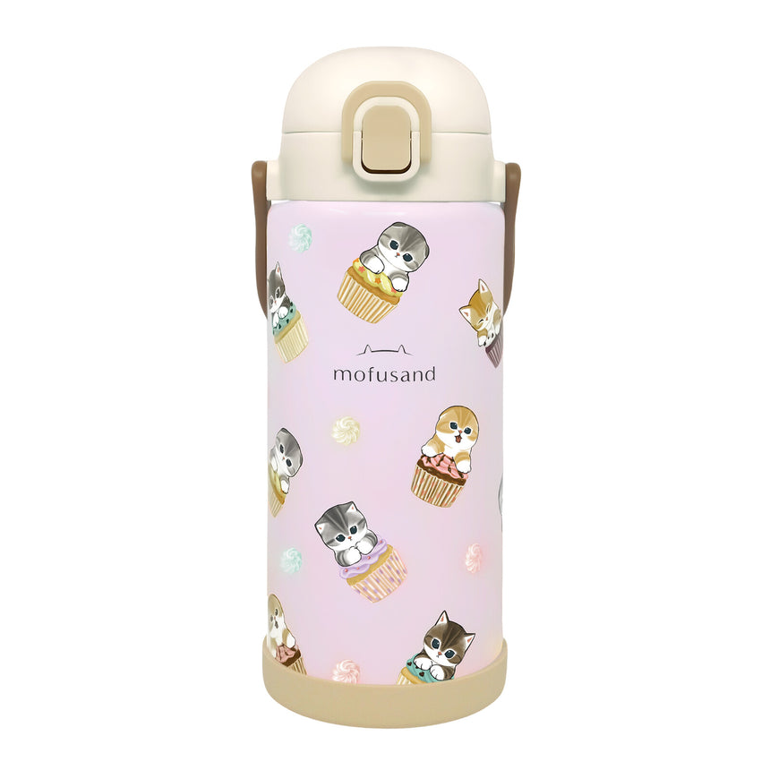 Skater Water Bottle Mofusand One Push Cupcakes 1000ml