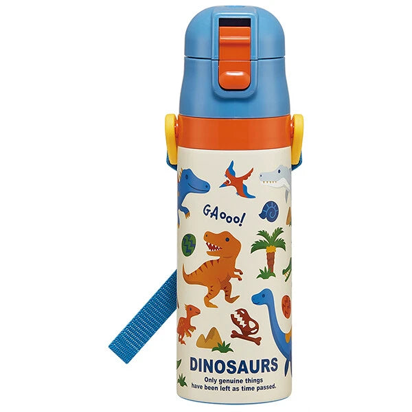 Skater Stainless Steel Water Bottle with Compact Lock Dino