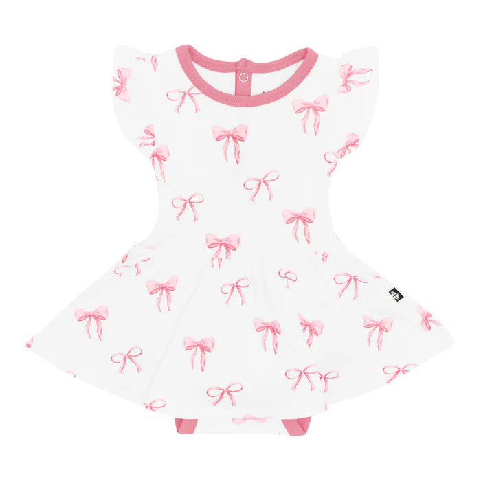 Kyte Baby Twirl Bodysuit Dress in Bow