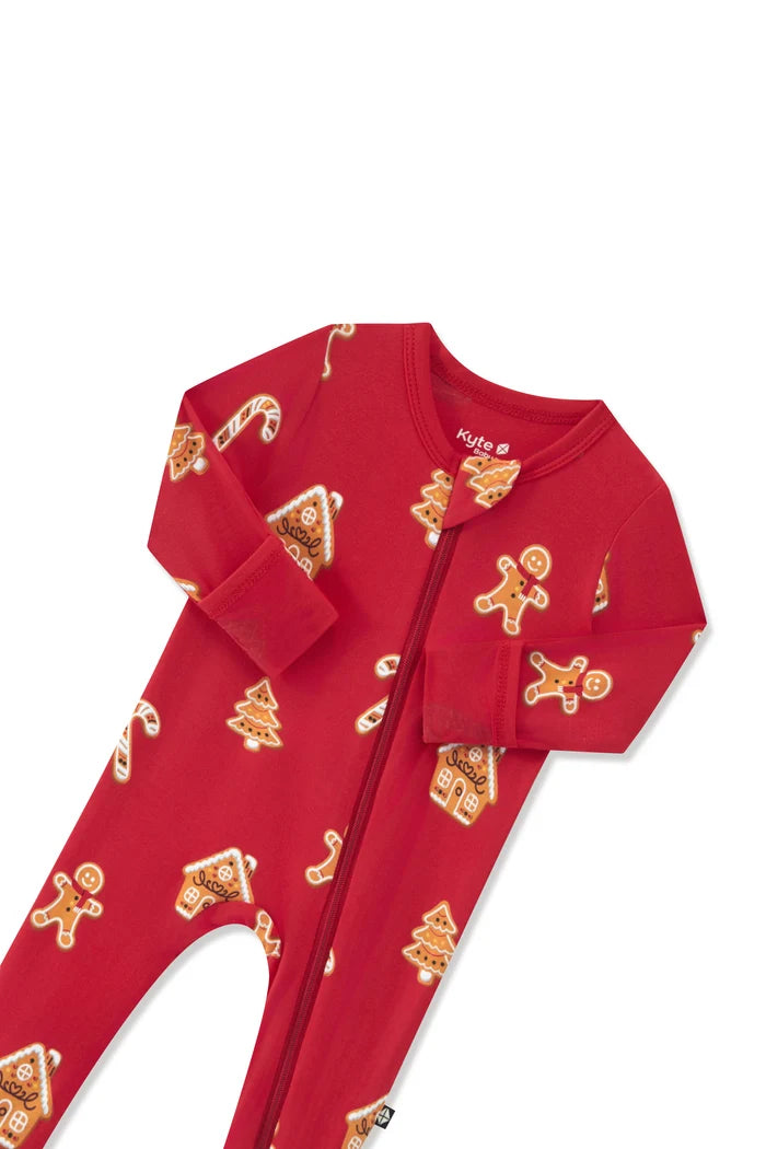 Kyte Baby Zippered Footie in Gingerbread - Princess and the Pea Boutique