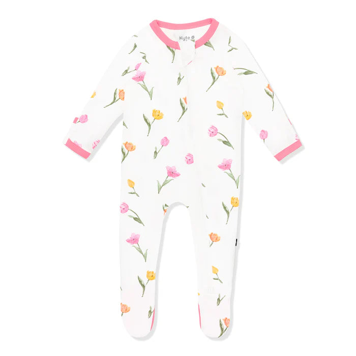 Kyte Baby Zippered Footie in Tulip