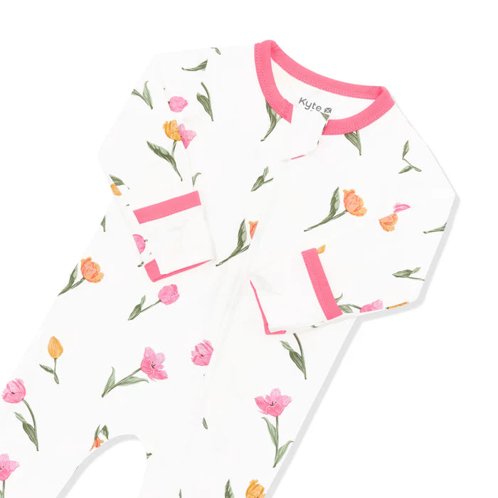 Kyte Baby Zippered Footie in Tulip