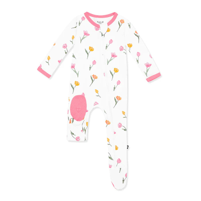 Kyte Baby Zippered Footie in Tulip