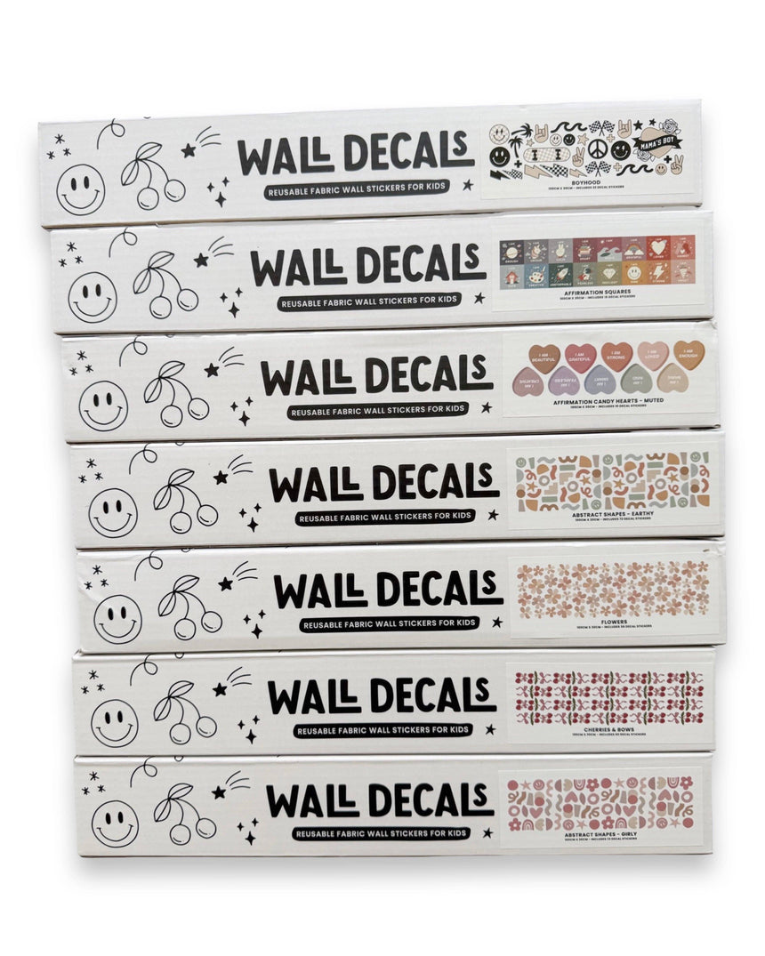 Peel & Stick Fabric Wall Stickers - Cherries & Bows
