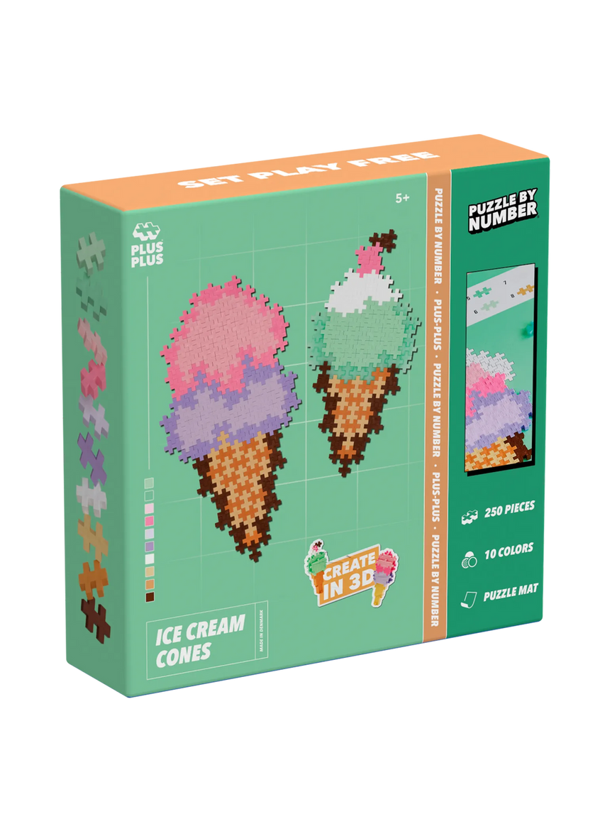 PlusPlus Puzzle By Number - Ice Cream Cones 250pcs