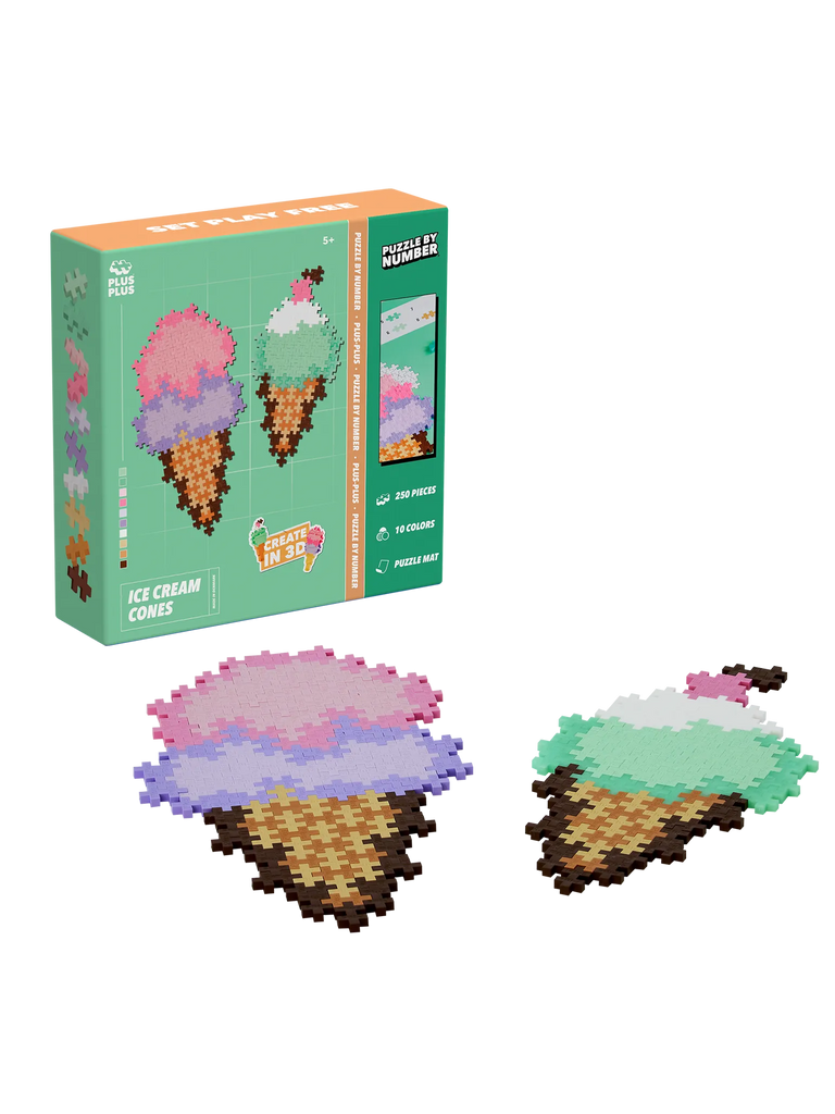 PlusPlus Puzzle By Number - Ice Cream Cones 250pcs