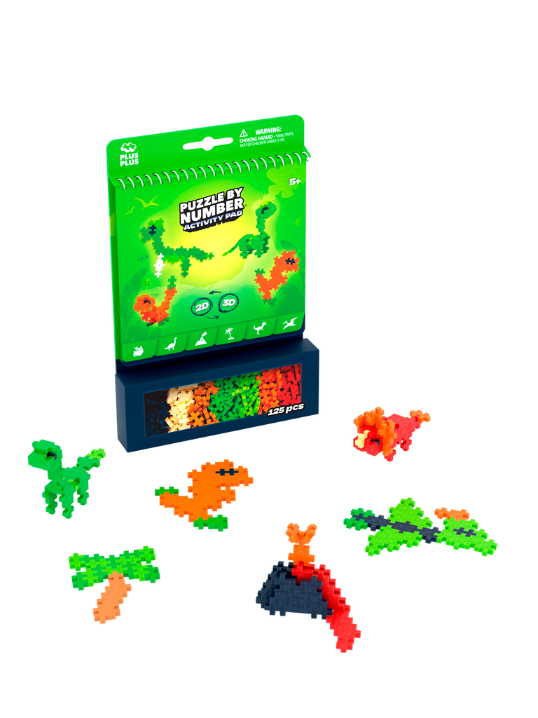 PlusPlus Puzzle By Number Activity Pad - Dinosaurs