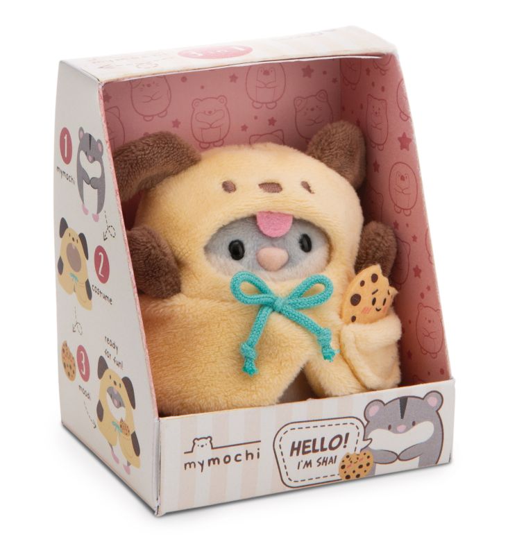 NICI Mymochi Hamster Shai with cookie and dog costume