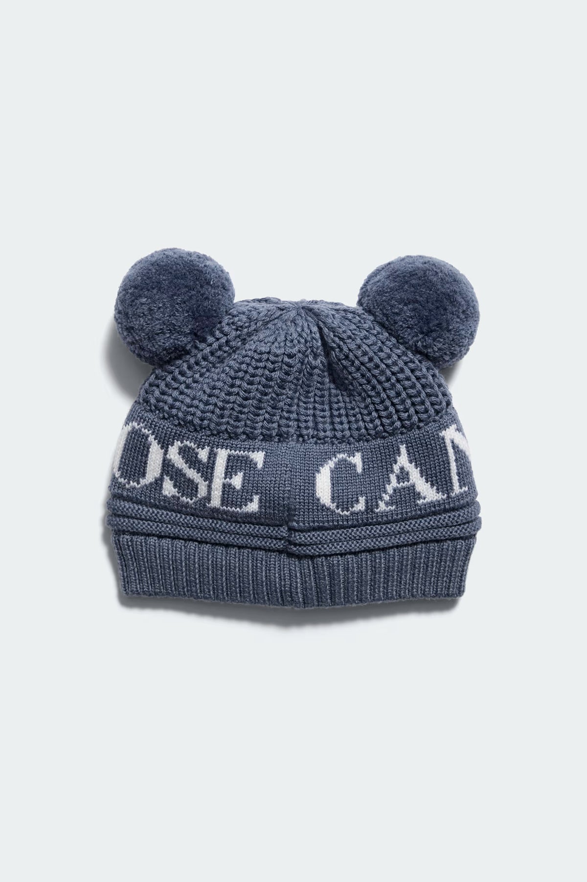 Bonnet à double pompon Canada Goose pour bébé – Bleu Pacifique