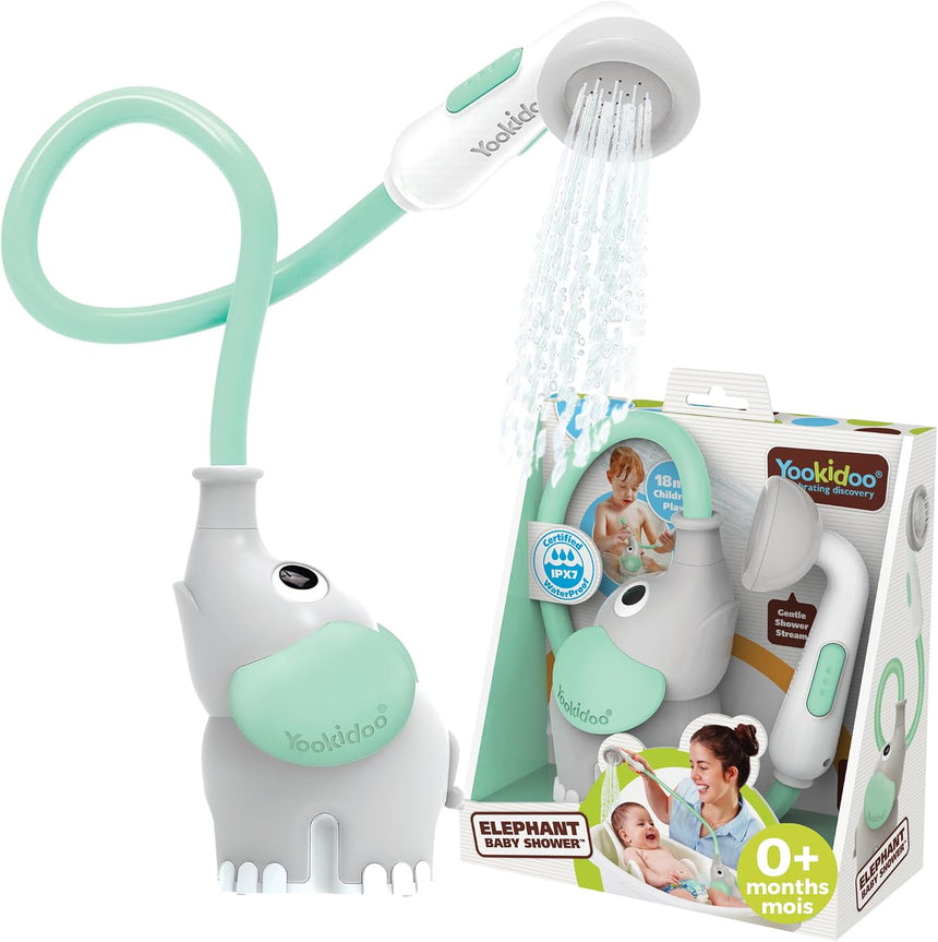 Yookidoo Elephant Baby Shower Head - TEAL