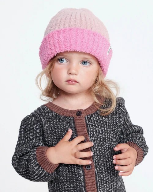 7AM Enfant 2 - Tone Ribbed Beanie - Vivid Pink Ash Rose - Princess and the Pea Boutique