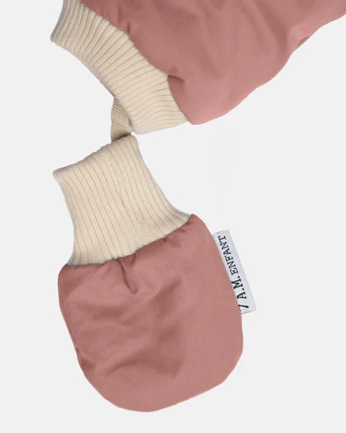 7AM Enfant Baby Snow Jumpsuit - Benji Plush Rose Dawn - Princess and the Pea Boutique