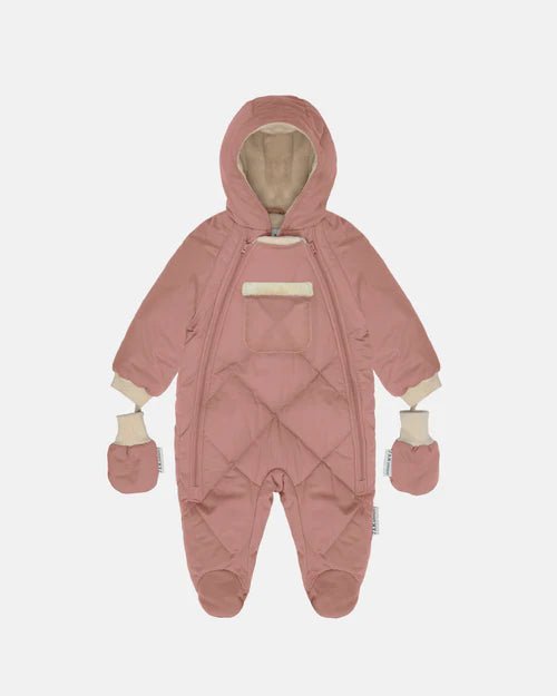 7AM Enfant Baby Snow Jumpsuit - Benji Plush Rose Dawn - Princess and the Pea Boutique