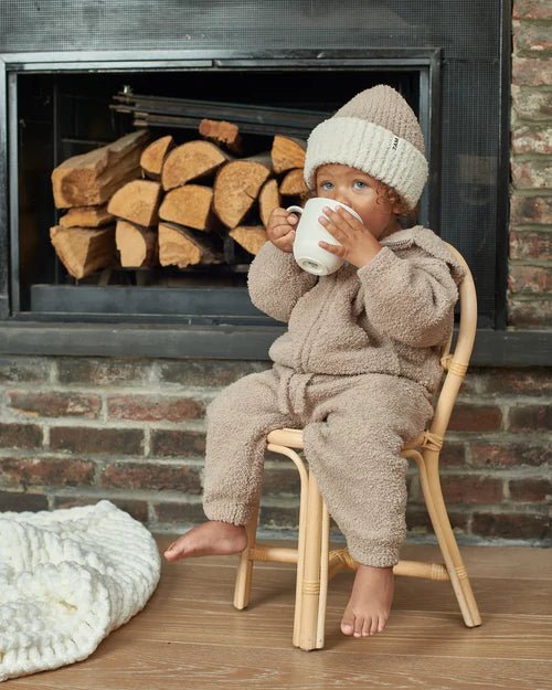 7AM Enfant Boxy Lounge Pants - Fuzzy Taupe - Princess and the Pea Boutique