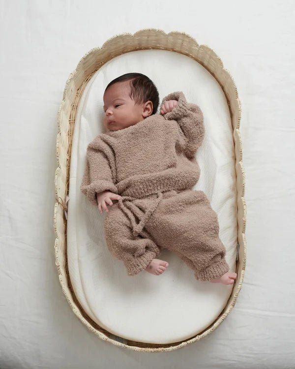7AM Enfant Boxy Lounge Pants - Fuzzy Taupe - Princess and the Pea Boutique
