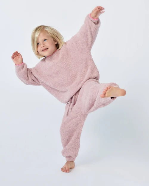 7AM Enfant Boxy Sweater - Fuzzy Ash Rose - Princess and the Pea Boutique