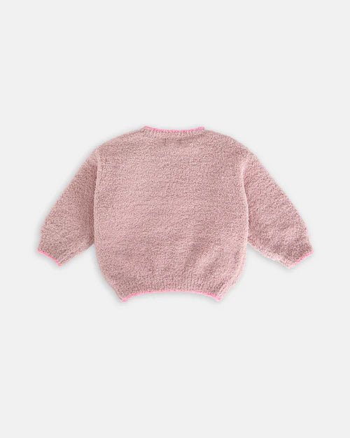 7AM Enfant Boxy Sweater - Fuzzy Ash Rose - Princess and the Pea Boutique