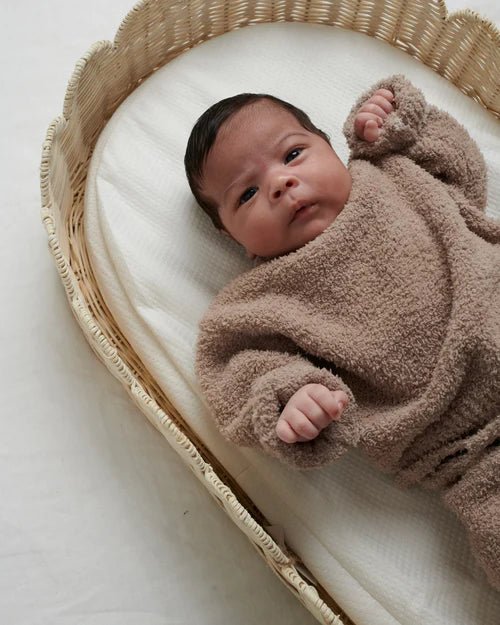 7AM Enfant Boxy Sweater - Fuzzy Taupe - Princess and the Pea Boutique