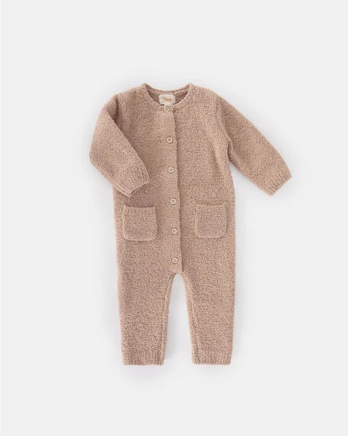 7AM Enfant Long Sleeve Romper Fuzzy Pecan - Princess and the Pea Boutique