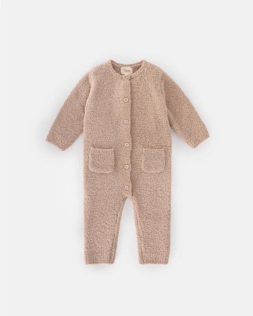 7AM Enfant Long Sleeve Romper Fuzzy Pecan - Princess and the Pea Boutique