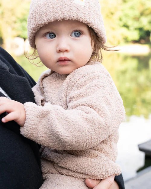 7AM Enfant Long Sleeve Romper Fuzzy Pecan - Princess and the Pea Boutique