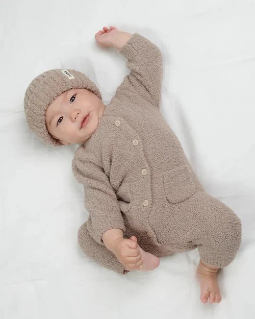 7AM Enfant Ribbed Beanie - Fuzzy - Fuzzy Taupe - Princess and the Pea Boutique