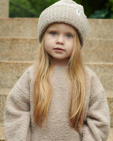 7AM Enfant Ribbed Beanie - Fuzzy - Fuzzy Taupe - Princess and the Pea Boutique