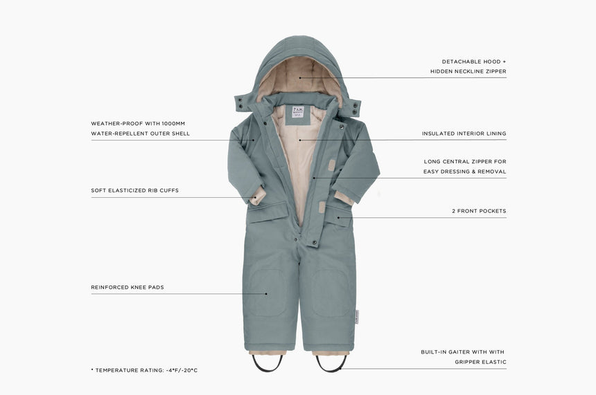 7AM Enfant Snowsuit Grand - Benji Plush Mirage - Princess and the Pea Boutique