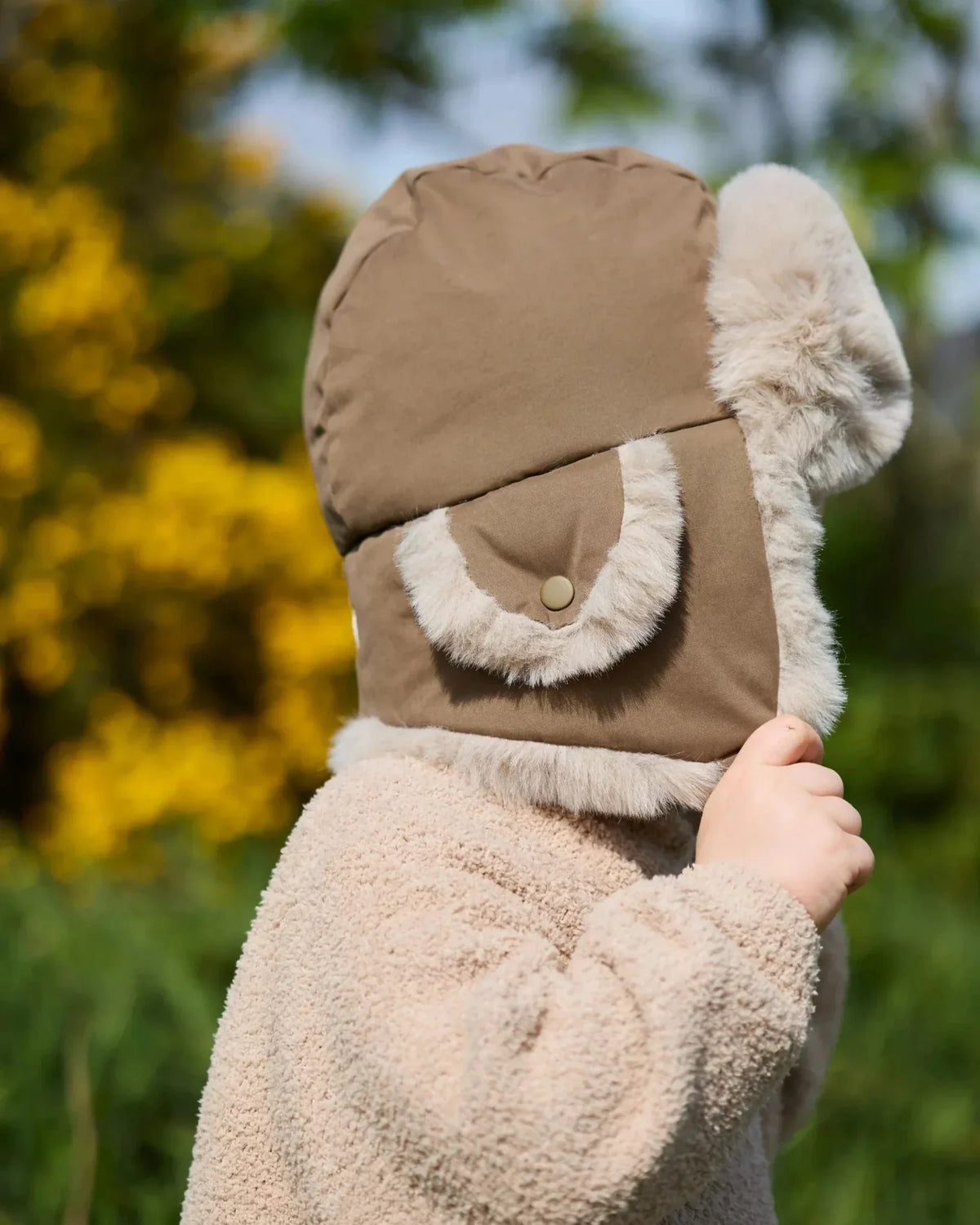 7AM Enfant The Chapka Hat - Helsinki Moss Brown Faux Fur - Princess and the Pea Boutique