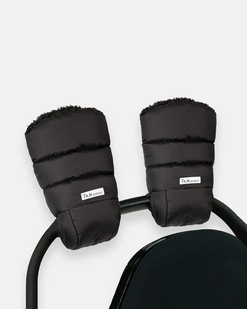 7AM Enfant Warmmuffs - Black Plush - Princess and the Pea Boutique
