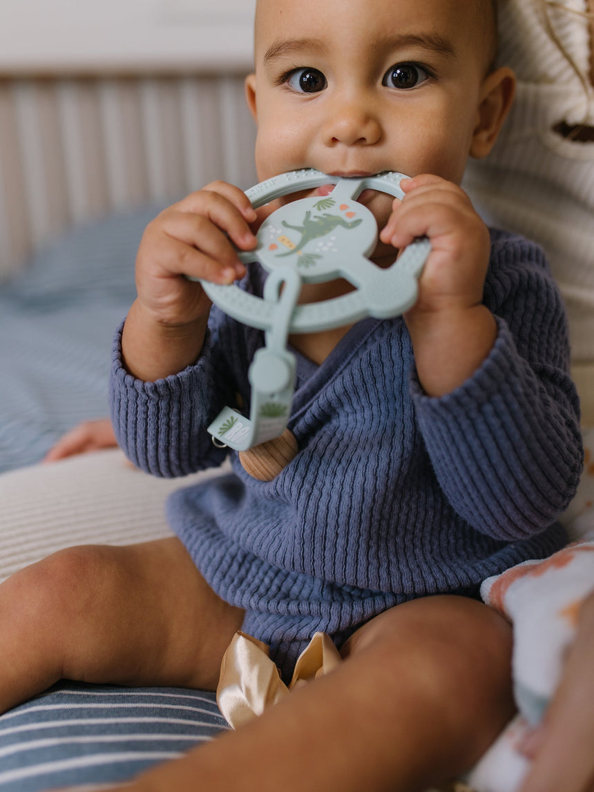 Silicone Teether Ring & Detachable Clip - Roarsome