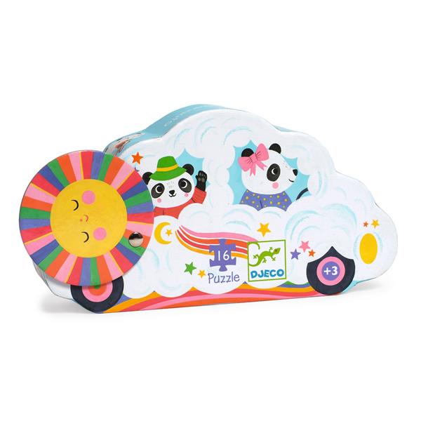 Djeco Silhouette Puzzle - Cloud Car (16 pcs) - Princess and the Pea Boutique