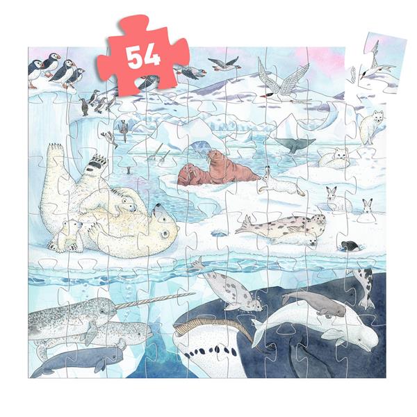 Djeco Silhouette Puzzle - Polar Softness (54 pcs) - Princess and the Pea Boutique