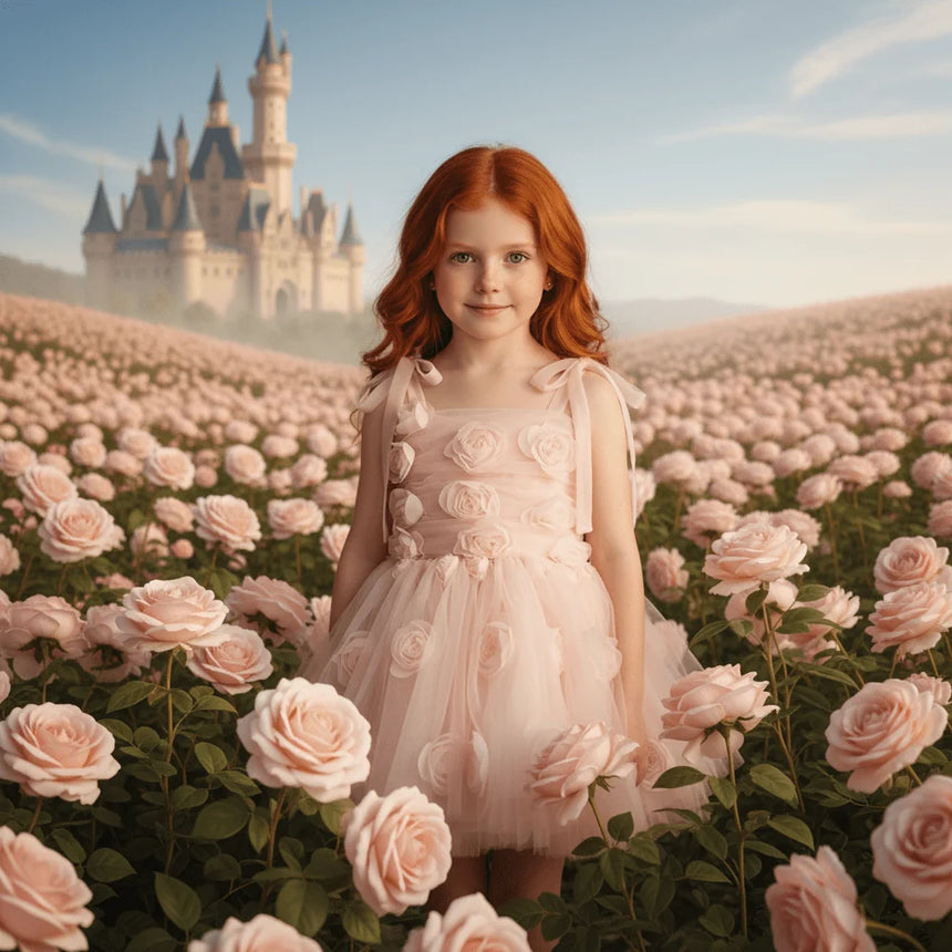 DOLLY The Rose Garden Tulle Ballerina Dress - Dolly Pink