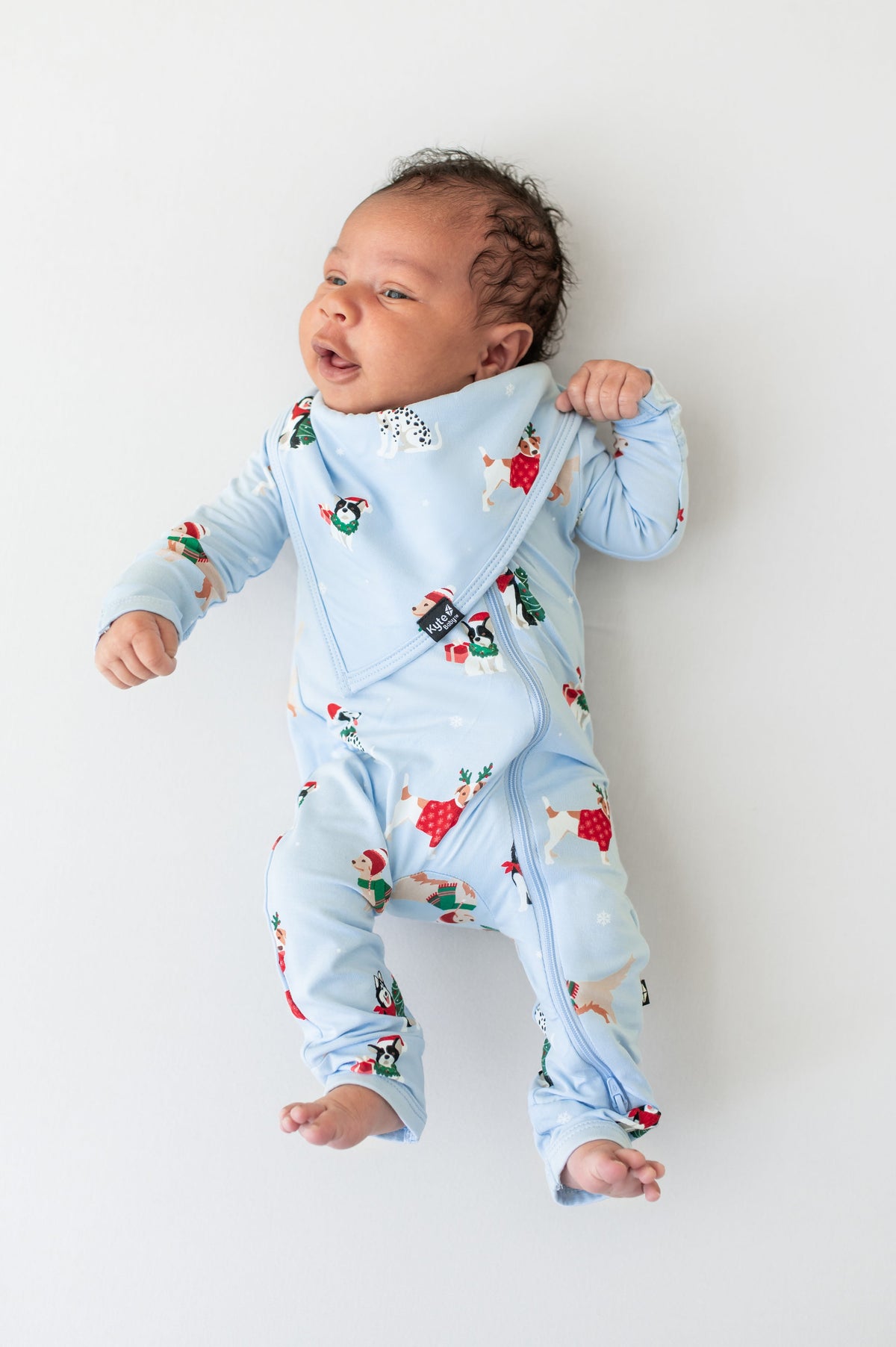 Kyte Baby Bib in Holiday Pups - Princess and the Pea Boutique