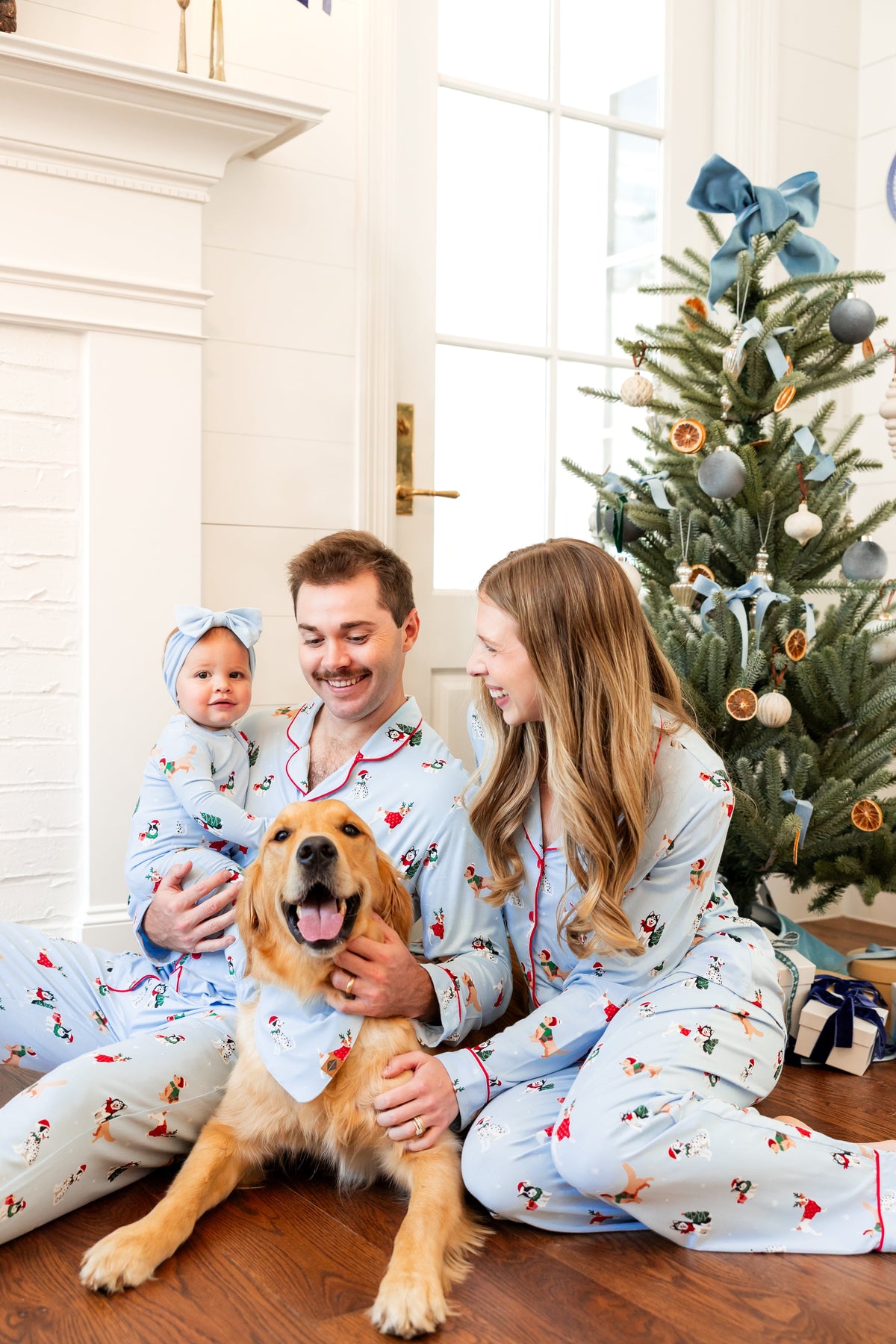 Kyte Baby Zippered Footie in Holiday Pups - Princess and the Pea Boutique