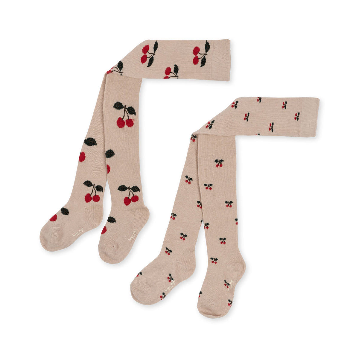 Konges Slojd Lot de 2 collants jacquard Cerise
