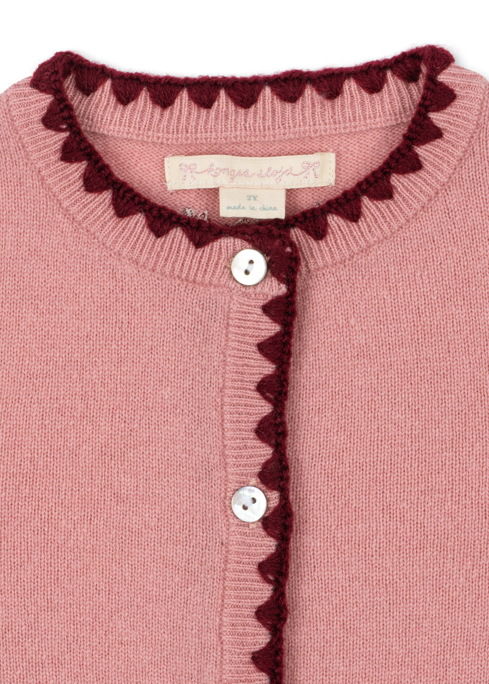Konges Slojd Collette Cardigan - Pale Blush - Princess and the Pea Boutique
