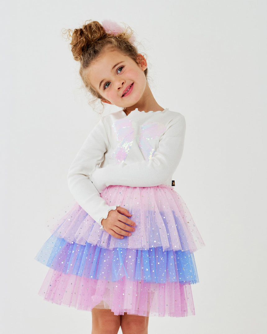 Petite Hailey Kim 3 Layered Tutu - White