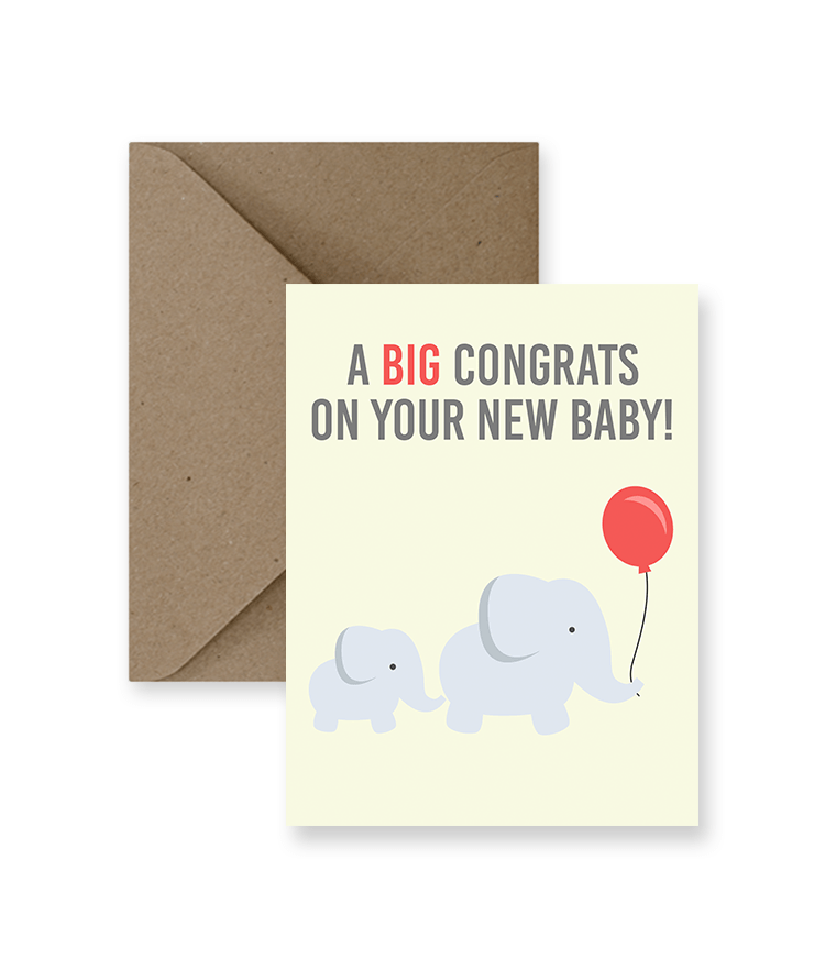A Big Congrats On Your New Baby - Princess and the Pea Boutique