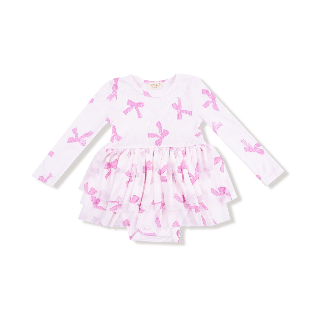 Angel Dear Long Sleeve Tutu Bodysuit - Pretty Bows - Princess and the Pea Boutique