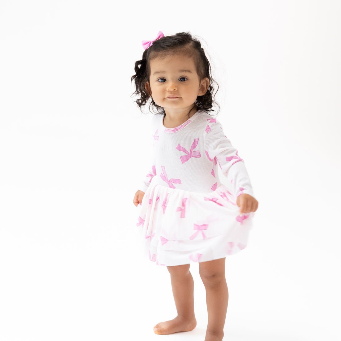 Angel Dear Long Sleeve Tutu Bodysuit - Pretty Bows - Princess and the Pea Boutique