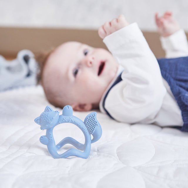 B.BOX Wrist Teether - Lullaby Blue - Princess and the Pea Boutique
